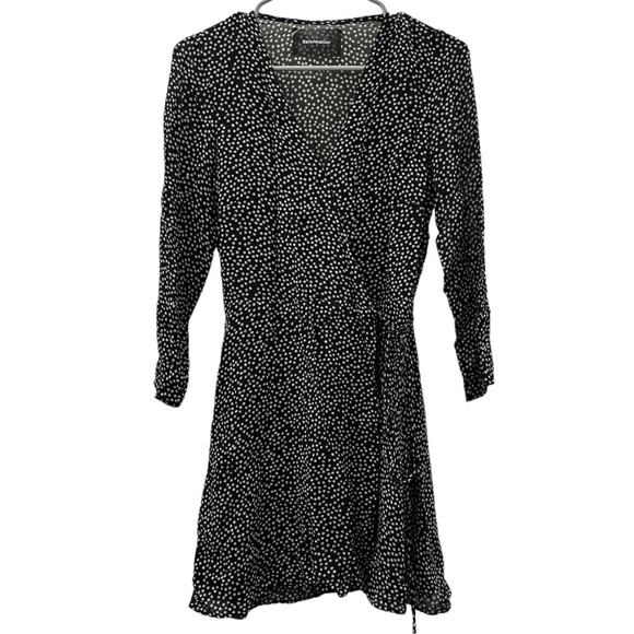 Reformation Gjelina Long Sleeve Wrap Mini Dress in Nebraska Ditsy Floral Print S - Picture 2 of 11